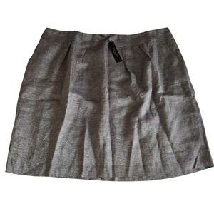 Talbots 24W Grey Metallic Linen Skirt
